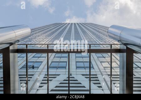 A typical view in Canary Wharf Stock Photo