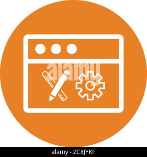 Design And Development Icon. Perfect use for print media, web, stock images, commercial use or any kind of design project. Stock Vector