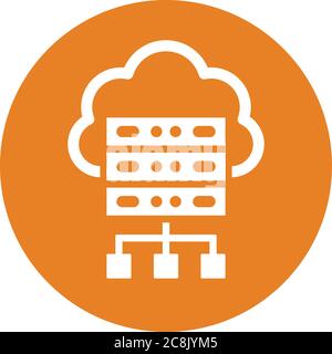 Web Hosting icon. Perfect use for print media, web, stock images, commercial use or any kind of design project. Stock Vector