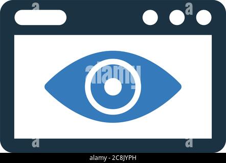 Web Visibility icon. Perfect use for print media, web, stock images, commercial use or any kind of design project. Stock Vector