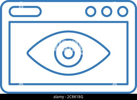 Web Visibility icon. Perfect use for print media, web, stock images, commercial use or any kind of design project. Stock Vector