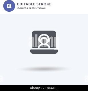 Costumer Service icon vector, filled flat sign, solid pictogram isolated on white, logo illustration. Costumer Service icon for presentation. Stock Vector