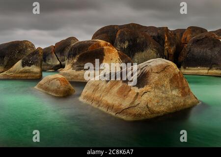 Famous Elephant Rocks in William Bay National Park. Stock Photo