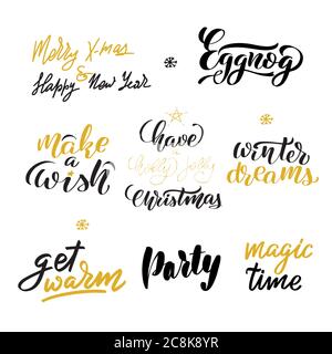 Vector calligraphy illustration isolated on white background. Stock Vector