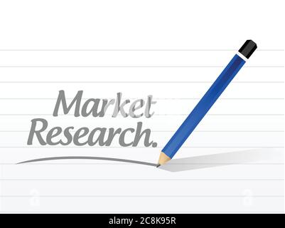 Market research message illustration design over a white background Stock Vector