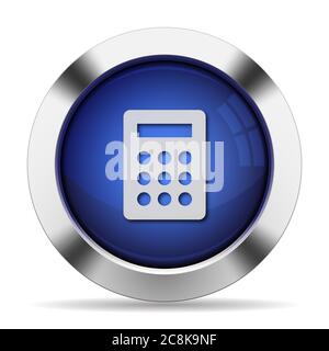 Blue glossy calc web button Stock Vector Image & Art - Alamy