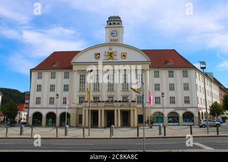 Sonneberg in Thüringen (Deutschland) an der bayrischen Grenze: das Rathaus Stock Photo