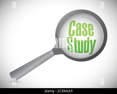 Case study investigation illustration design over a white background Stock Vector