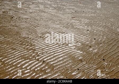 Beach Textures/Ripples in the Sand Stock Photo