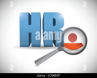 Human resource review illustration design over a white background Stock Vector