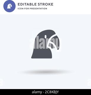 Macaw icon vector, filled flat sign, solid pictogram isolated on white, logo illustration. Macaw icon for presentation. Stock Vector