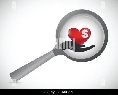 Donation review concept illustration design over white Stock Vector