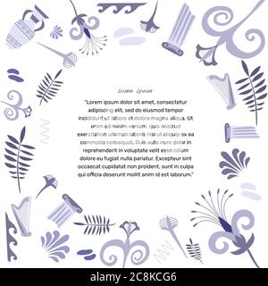 Abstract frame vector template. Wedding invitation Stock Vector