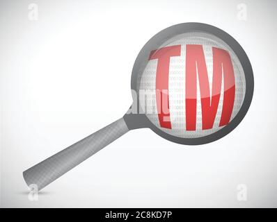 Magnify trademark illustration design over a white background Stock Vector