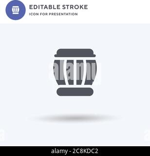 Tabla icon vector, filled flat sign, solid pictogram isolated on white, logo illustration. Tabla icon for presentation. Stock Vector