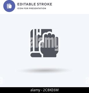 Oath icon vector, filled flat sign, solid pictogram isolated on white, logo illustration. Oath icon for presentation. Stock Vector