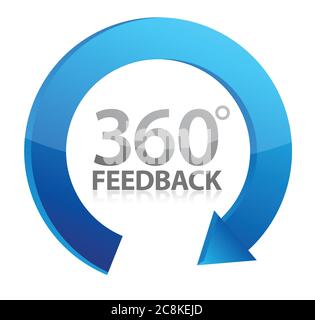360 cycle feedback symbol illustration design over a white background Stock Vector