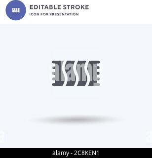 Carpet icon vector, filled flat sign, solid pictogram isolated on white, logo illustration. Carpet icon for presentation. Stock Vector