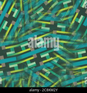 Seamless geo pattern jumbled colorful shapes Stock Photo