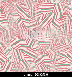 Seamless geo pattern jumbled colorful shapes Stock Photo