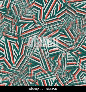 Seamless geo pattern jumbled colorful shapes Stock Photo