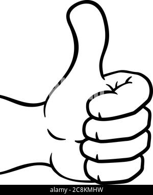 Thumbs Up Hand Cartoon Icon Stock Vector