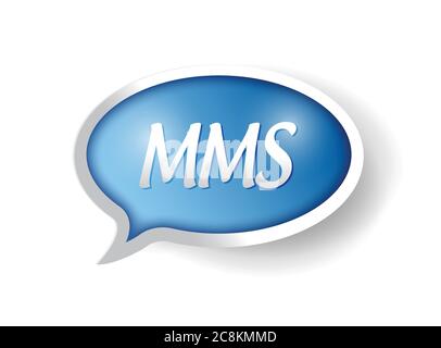 Mms message bubble illustration design over a white background Stock Vector