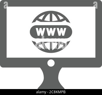 Domain registration icon. Use for commercial, print media, web or any type of design projects. Stock Vector