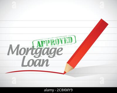 Business loan approved stamp illustration design over a white background Stock Vector