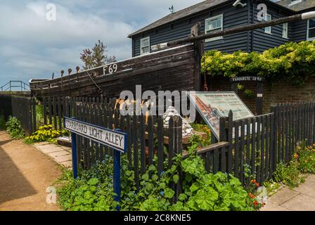 The Oyster boat, 'Favourite' in Whitstable, Kent Stock Photo