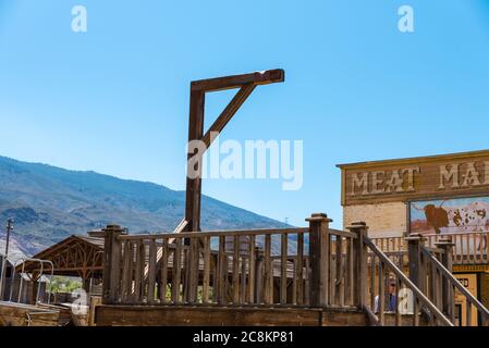 gallow in an old american western town Stock Photo