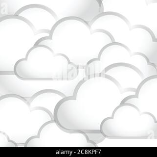 Clouds illustration design over a white background Stock Vector