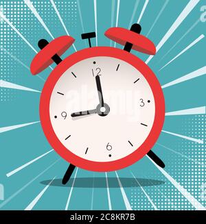 Alarm Clock Icon with speech bubble background. Vector Illustration Stock Vector
