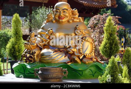 Budha statue in Khanh Anh temple , the biggest Buddhist Pagoda in Europe. It's located in Evry, 30km south of Paris, France Stock Photo