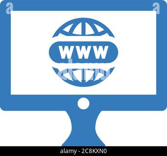 Domain registration icon. Use for commercial, print media, web or any type of design projects. Stock Vector