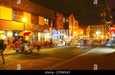 George street Nightlife in St John's, Newfoundland, Canada Stock Photo