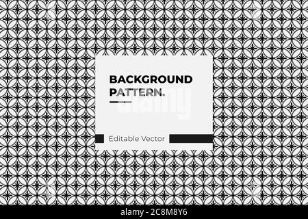 Seamless pattern based on Japanese geometric ornament. Black and white texture Stock Vector
