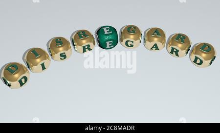 Disregard DISREGARD built by dice letters and color crossing for the related ...