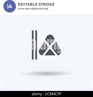 Zongzi icon vector, filled flat sign, solid pictogram isolated on white, logo illustration. Zongzi icon for presentation. Stock Vector