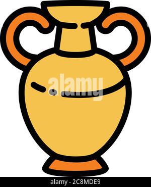 Ancient vase icon. Outline ancient vase vector icon for web design isolated on white background Stock Vector