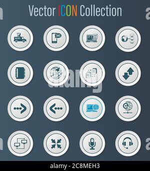 Communication icons set Stock Vector