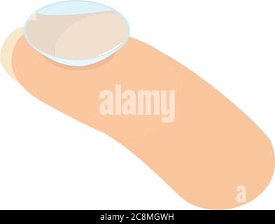 Contact lens icon. Isometric of contact lens vector icon for web design isolated on white background Stock Vector