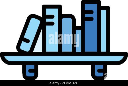 Room book shelf icon. Outline room book shelf vector icon for web design isolated on white background Stock Vector