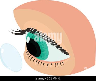 Eye contact lens icon. Isometric of eye contact lens vector icon for web design isolated on white background Stock Vector