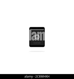 Incognito icon. Browse in private the tablet. Vector on isolated white background. EPS 10 Stock Vector