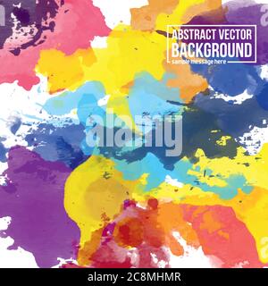 Abstract watercolor background. Seamless pattern. Bright watercolor stains. Watercolor imitation background. Vector illustration. Stock Vector