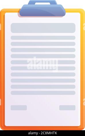 Storage documents to do list icon. Cartoon of storage documents to do list vector icon for web design isolated on white background Stock Vector