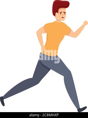 Habit running icon. Cartoon of habit running vector icon for web design isolated on white background Stock Vector