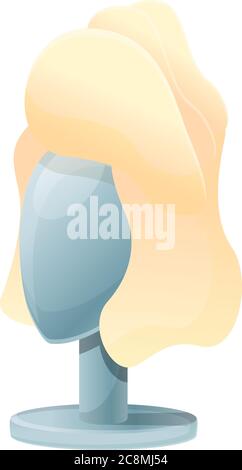 Dressing room wig icon. Cartoon of dressing room wig vector icon for web design isolated on white background Stock Vector