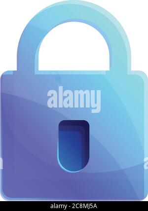 Secured personal data icon. Cartoon of secured personal data vector icon for web design isolated on white background Stock Vector